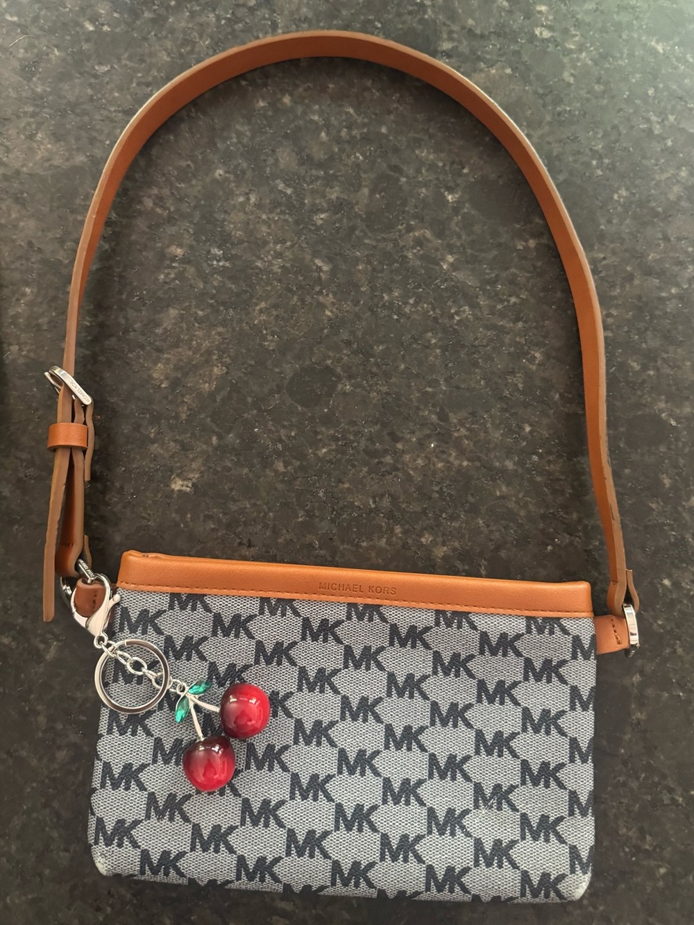 Michael Kors Tan Trim Signature MK Belt Bag